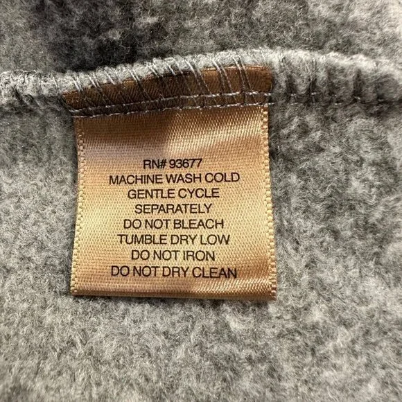 Fleece Zipper Jacket Coat Grey Mens 2XL Foundry Supply Zip Pockets Gorpcore - Picture 8 of 12